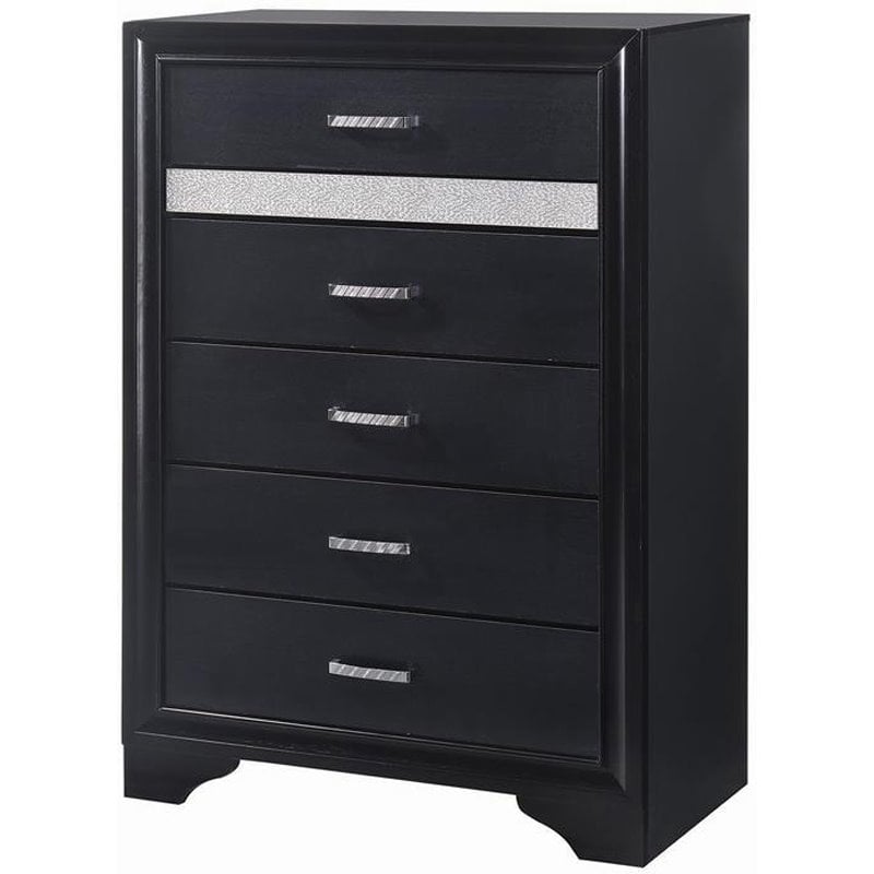 Home Square 5-Piece Set with Twin Storage Bed Nightstand Dresser Mirror & Chest