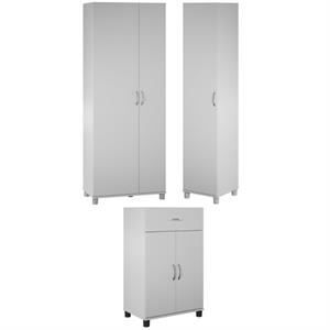 home square 3-piece set with cabinet tall storage cabinet base storage cabinet