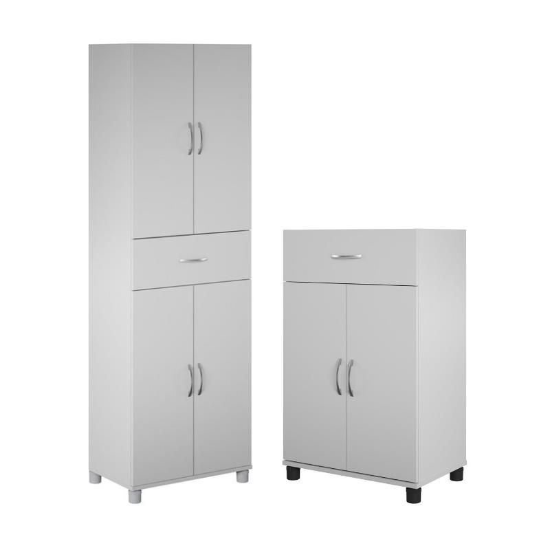 Home Square 2-Piece Set with Storage Cabinet with Drawer and 24