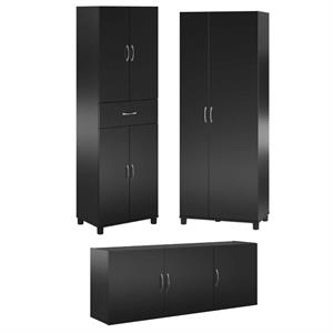 home square 3-piece set with storage cabinet tall storage cabinet & wall cabinet