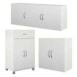 Home Square 3-Piece Set with 54&quot 24&quot Wall Cabinet & 24&quot 2 Door Storage Cabinet
