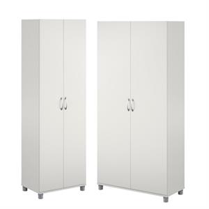 Home Square 2-Piece Set with 24&quot and 36&quot Utility Storage Cabinet in White