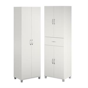 Home Square 2-Piece Set with 24&quot Utility Cabinet & Storage Cabinet with Drawer