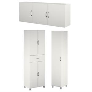 Home Square 3-Piece Set with 16&quot Utility Cabinet Storage Cabinet Wall Cabinet