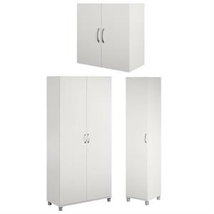 Home Square 3-Piece Set with 36&quot 16&quot Utility Cabinet and 24&quot Wall Cabinet