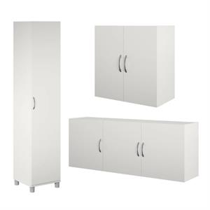 Home Square 3-Piece Set with 16&quot Utility Storage Cabinet 54&quot 24&quot Wall Cabinet
