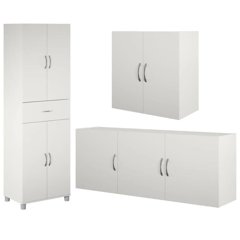 Home Square 3-Piece Set with Storage Cabinet with Drawer 54