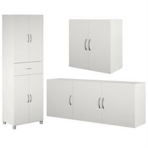 Home Square 3-Piece Set with Storage Cabinet with Drawer 54&quot 24&quot Wall Cabinet