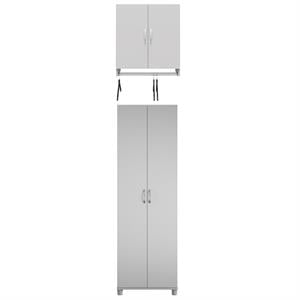 Home Square 2-Piece Set with 24&quot Utility Storage Cabinet & 2-Door Wall Cabinet