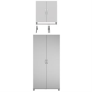 Home Square 2-Piece Set with 36&quot Utility Storage Cabinet & 2-Door Wall Cabinet