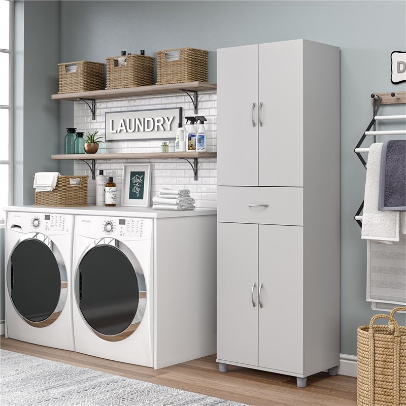 Home Square 2-Piece Set with Storage Cabinet with Drawer & 2-Door Wall Cabinet