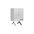 Home Square 2-Piece Set with Storage Cabinet with Drawer & 2-Door Wall Cabinet