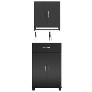 home square 2-piece set with 2-door wall cabinet and 1-drawer base cabinet