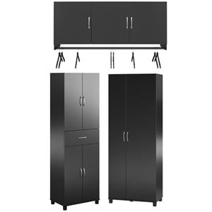 home square 3-piece set with storage cabinet tall cabinet 3-door wall cabinet