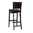 Home Square 2-Piece Pad Back Wood Folding Bar Stool Set in Espresso Brown