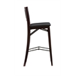 Home Square 2-Piece Pad Back Wood Folding Bar Stool Set in Espresso Brown