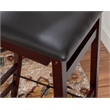 Home Square 2-Piece Pad Back Wood Folding Bar Stool Set in Espresso Brown