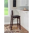 Home Square 2-Piece Pad Back Wood Folding Bar Stool Set in Espresso Brown
