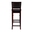Home Square 2-Piece Pad Back Wood Folding Bar Stool Set in Espresso Brown