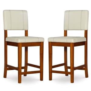 home square modern 2-piece furniture 24 inchwood counter stool set