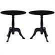 Home Square 2-Piece Furniture Transitional End Table Set in Black