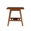 Home Square 2-Piece Furniture Solidwood End Table Set in Brown