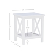 Home Square 2-Piece Furniture Wood MDF End Table Set in Antique White