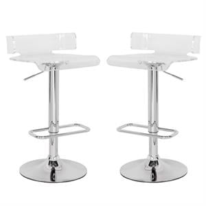 home square 2-piece furniture swivel adjustable bar stool set