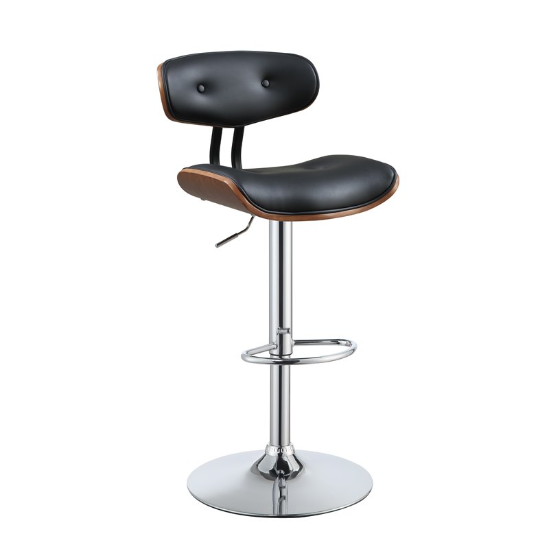 Home Square 2-Piece Furniture Adjustable Bar Stool Set in Black