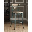 Home Square 2-Piece Furniture Wood Bar Stool Set in Antique Turquoise