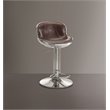 Home Square 2-Piece Adjustable Swivel Leather Bar Stool Set in Vintage Brown