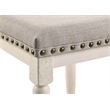 Home Square 2-Piece Counter Height Stool Set in Oak and Antique White Finish