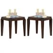 Home Square 2-Piece Furniture Square End Table Set in Walnut