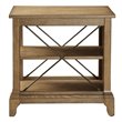 Home Square 2-Piece Furniture Wood Veneer End Table Set in Oak
