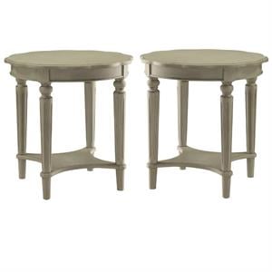 Home Square 2-Piece Furniture End Table Set in Antique Slate