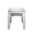 Home Square 2-Piece Furniture End Table Set in Mirrored & Faux Stones