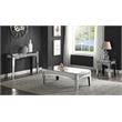 Home Square 2-Piece Furniture End Table Set in Mirrored & Faux Stones