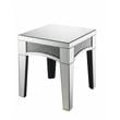 Home Square 2-Piece Furniture End Table Set in Mirrored & Faux Stones