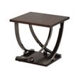 Home Square 2-Piece Furniture Square End Table Set in Black Nickel