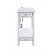 Home Square 2-Piece Furniture Rectangular Side Table Set in White