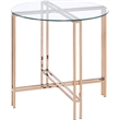 Home Square 2-Piece Furniture End Table Set in Gold and Champagne Finish