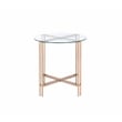 Home Square 2-Piece Furniture End Table Set in Gold and Champagne Finish