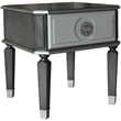 Home Square 2-Piece Furniture End Table Set in Charcoal & Pearl White Finish