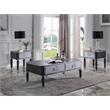 Home Square 2-Piece Furniture End Table Set in Charcoal & Pearl White Finish