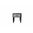 Home Square 2-Piece Furniture End Table Set in Charcoal & Pearl White Finish