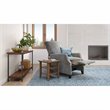 Home Square 2-Piece Square Transitional End Table Set in Rustic Natural Brown