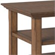 Home Square 2-Piece Square Transitional End Table Set in Rustic Natural Brown