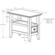 Home Square 2-Piece Narrow End Table with Storage Set in Hickory Brown