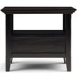 Home Square 2-Piece Narrow End Table with Storage Set in Hickory Brown