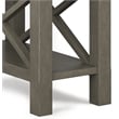 Home Square 2-Piece Narrow End Table with Storage Set in Farmhouse Gray